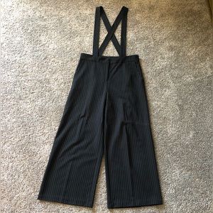 Black light pinstripe trousers